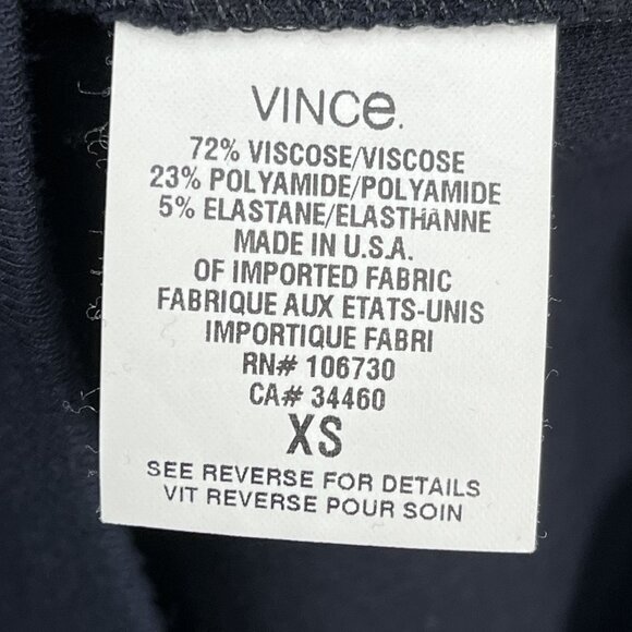 Vince Navy Knee Length Ribbed Sheath Pencil Dress Sz XS - Picture 4 of 5